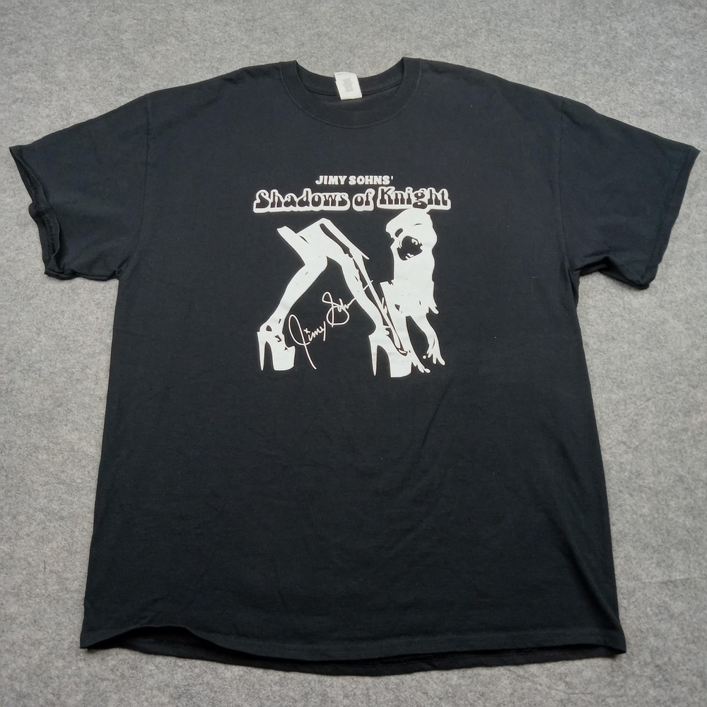 Shadows of Knight Shirt Mens XL Black Jimy Sohns Garage Rock Band Tee Graphic